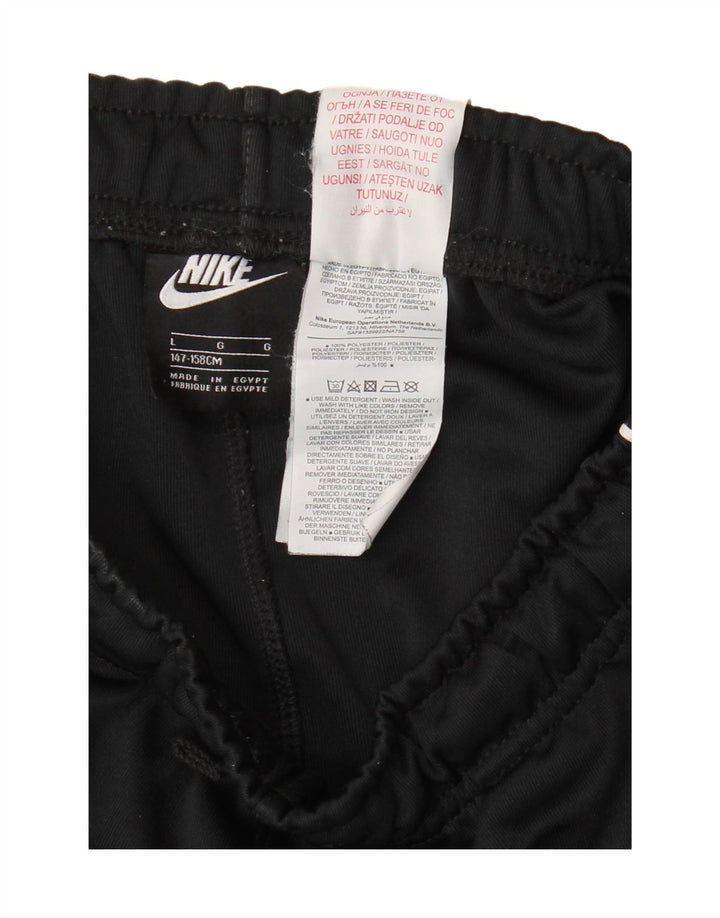 NIKE Boys Graphic Sport Shorts 12-13 Years Large Black Polyester