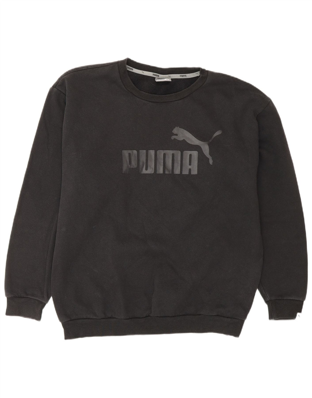 PUMA Womens Loose Fit Graphic Sweatshirt Jumper UK 12 Medium  Black