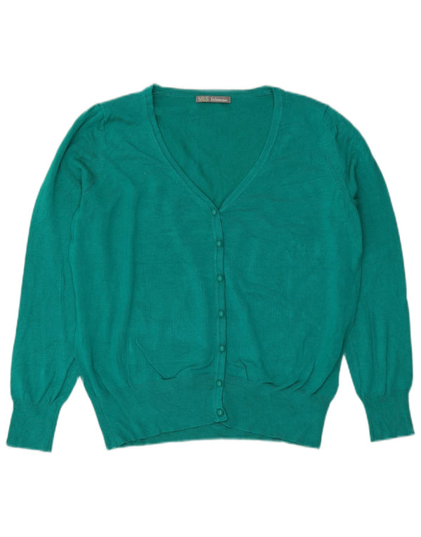 Marks & Spencer Womens Cardigan Sweater UK 18 XL Green Viscose