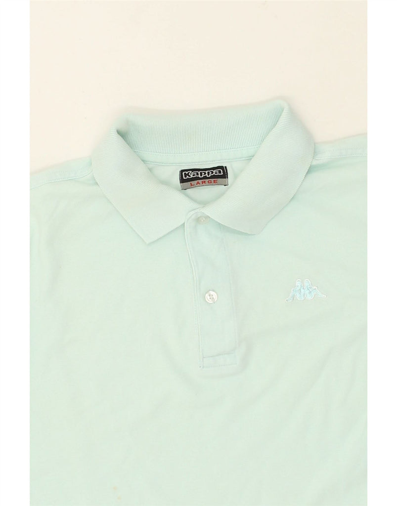 KAPPA Mens Polo Shirt Large Blue Cotton | Vintage Kappa | Thrift | Second-Hand Kappa | Used Clothing | Messina Hembry 