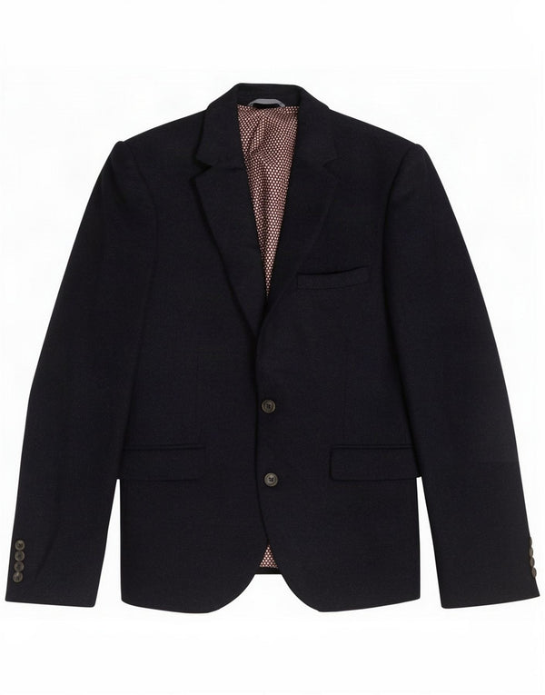 Marks & Spencer Mens Short 2 Button Blazer Jacket UK 40 Large Navy Blue