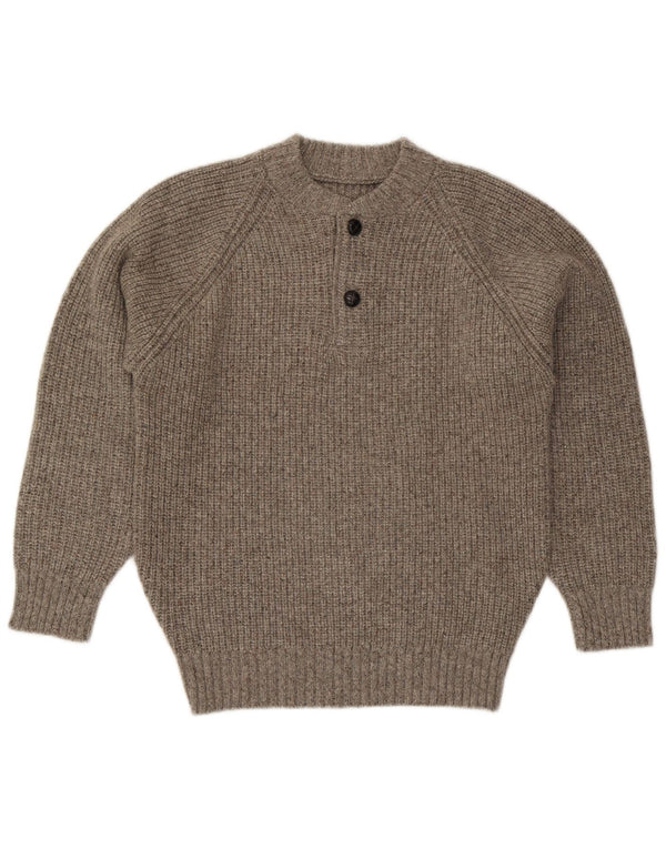 Vintage Mens Crew Neck Jumper Sweater Medium Grey