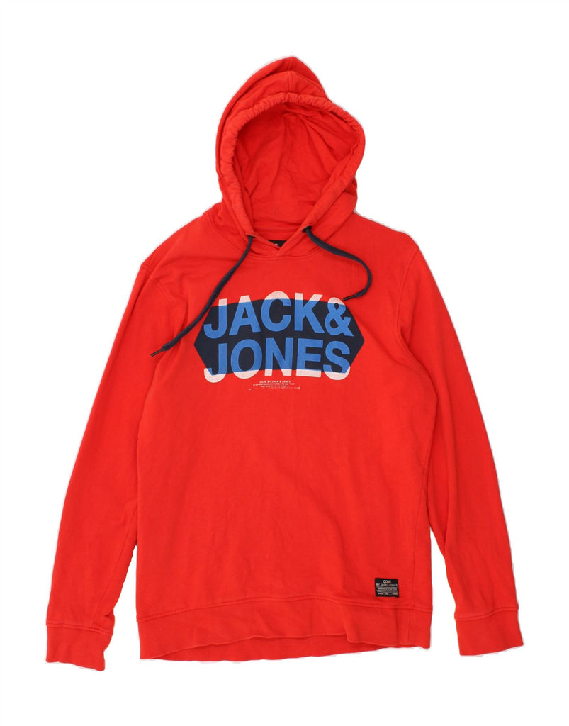 JACK & JONES Mens Graphic Hoodie Jumper XL Red Cotton | Vintage Jack & Jones | Thrift | Second-Hand Jack & Jones | Used Clothing | Messina Hembry 