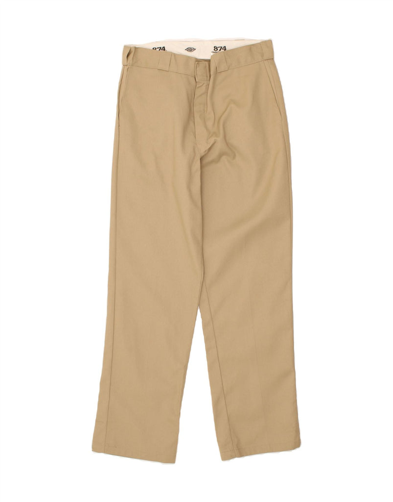 DICKIES Mens Straight Chino Trousers W32 L31 Beige Polyester | Vintage Dickies | Thrift | Second-Hand Dickies | Used Clothing | Messina Hembry 