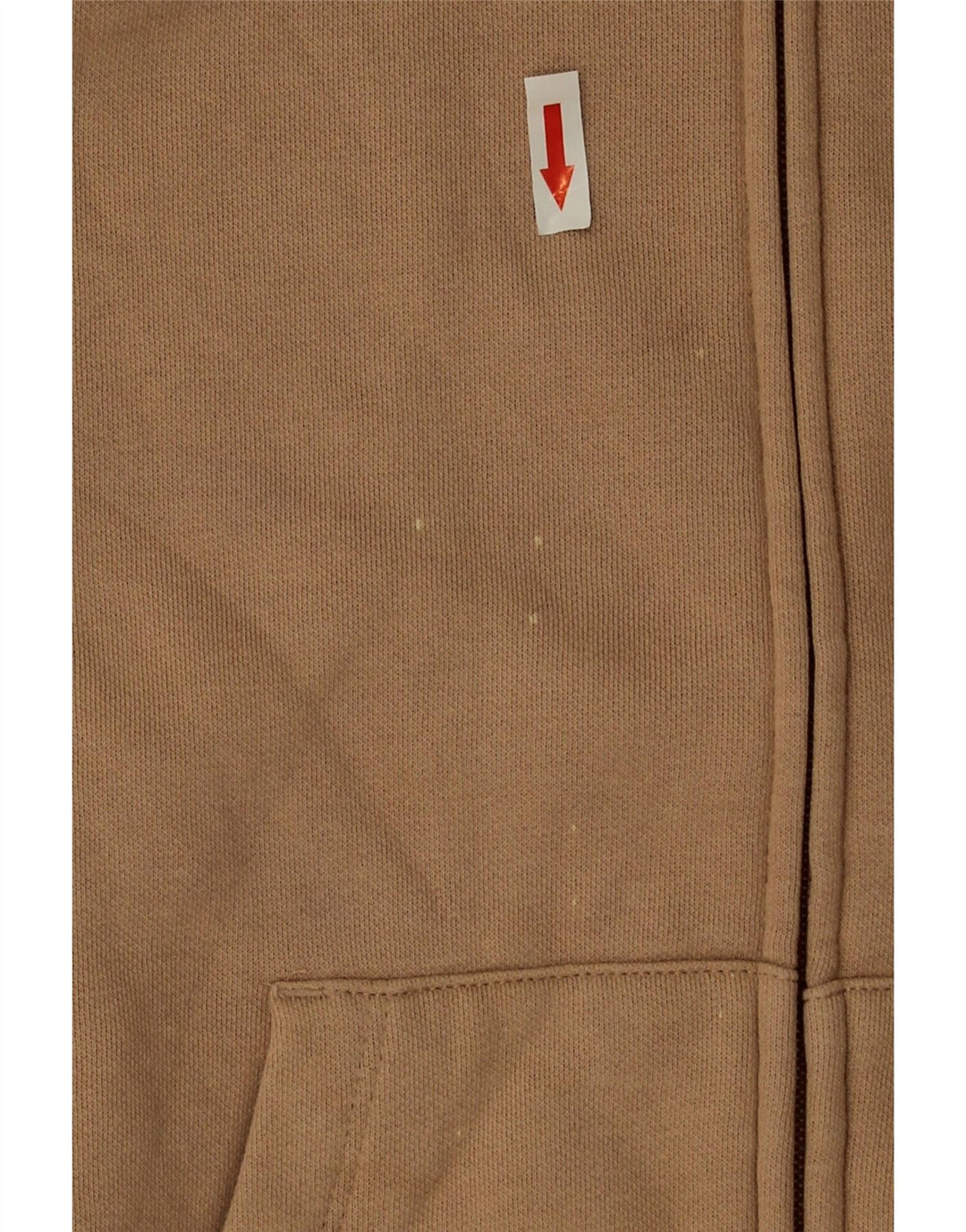Champion Womens Tracksuit Top Jacket UK 16 Large Beige Cotton