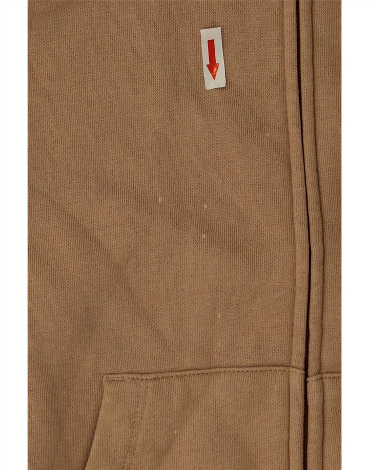 Champion Womens Tracksuit Top Jacket UK 16 Large Beige Cotton