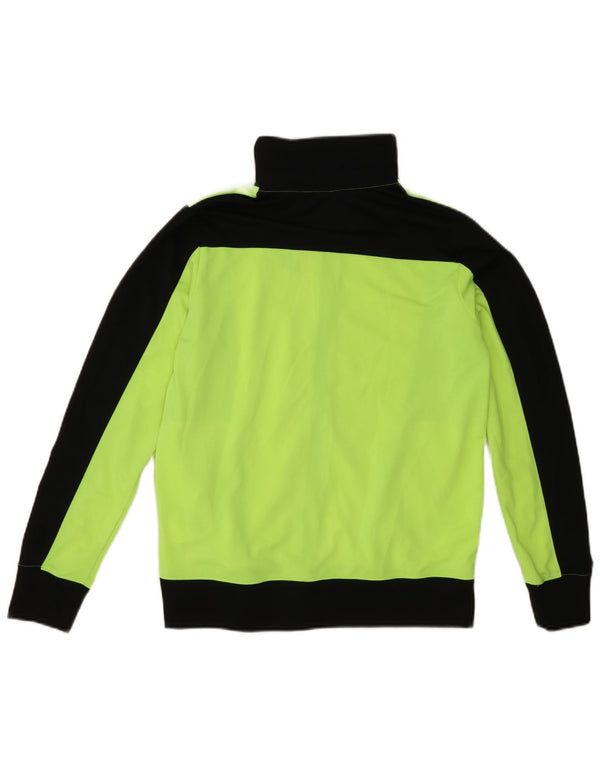 Nike Boys Tracksuit Top Jacket 13-14 Years Green Colourblock Polyester