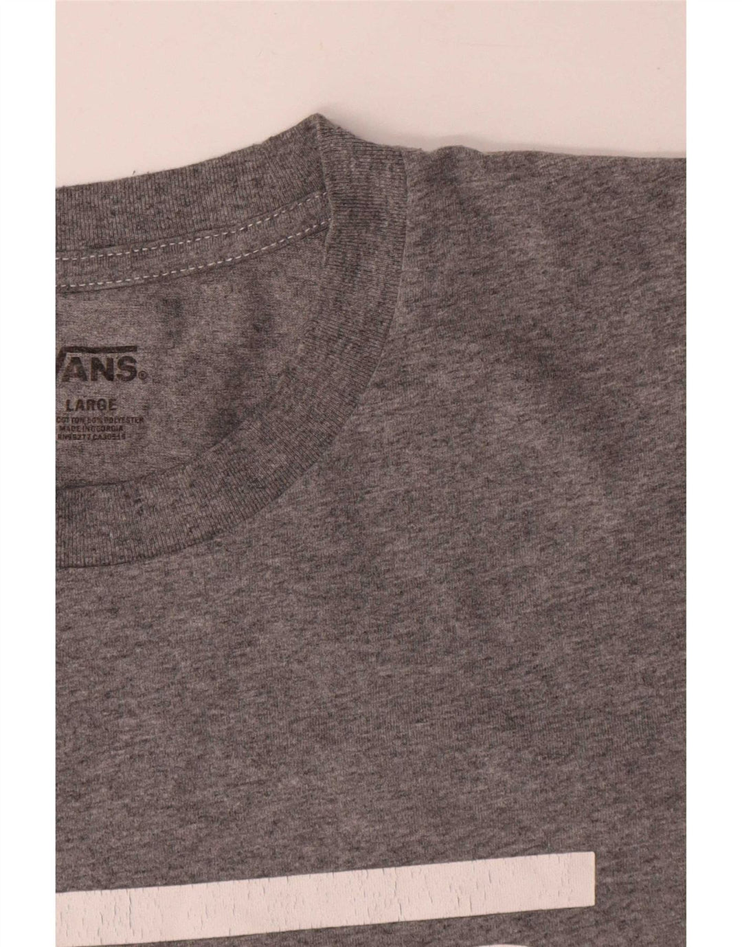 Vans Mens Graphic T-Shirt Top Large Grey Cotton