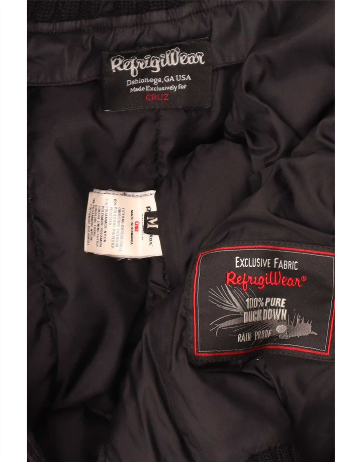 Refrigiwear Mens Cruz Hooded Padded Jacket UK 38 Medium Black Polyester