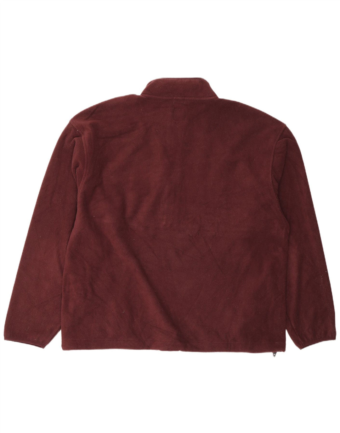 Gap Mens Zip Neck Fleece Jumper Large Burgundy Polyester