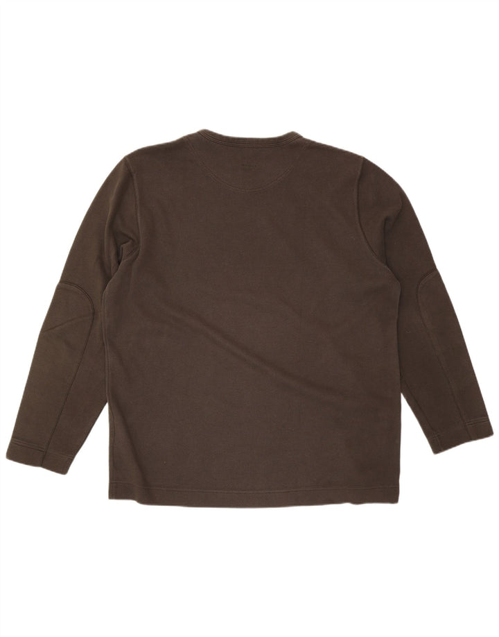Hugo Boss Mens Top Long Sleeve 2XL Khaki Cotton