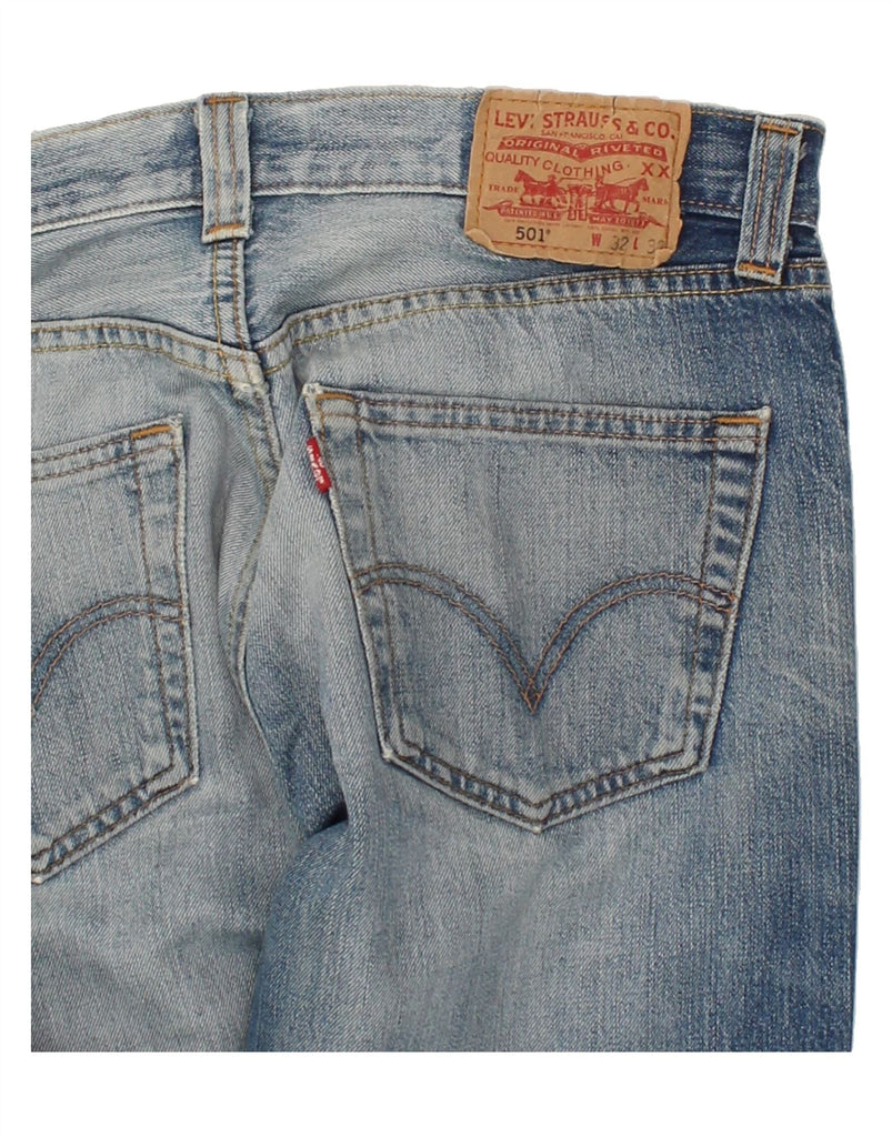 LEVI'S Mens 501 Distressed Straight Jeans W32 L26  Blue Cotton | Vintage Levi's | Thrift | Second-Hand Levi's | Used Clothing | Messina Hembry 