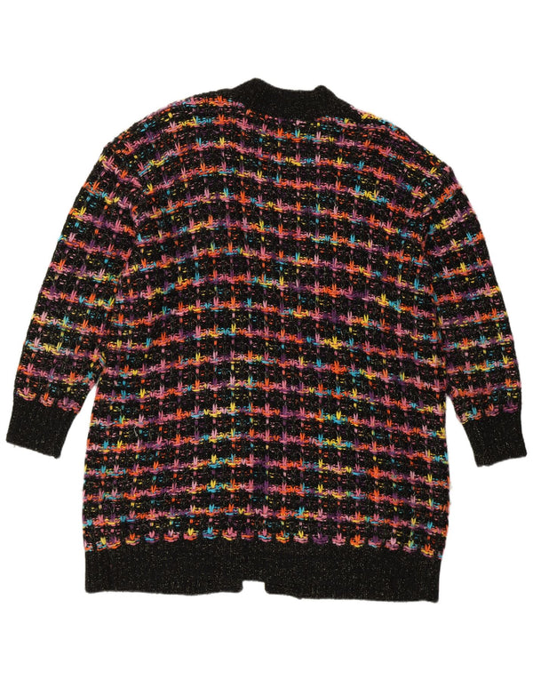 Desigual Womens Longline Cardigan Sweater UK 18 XL Multicoloured Colourful