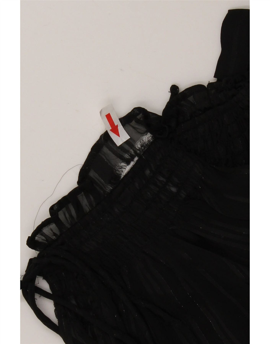 Marks & Spencer Womens Oversized Long Sleeve See Through Top UK 6 XS Black