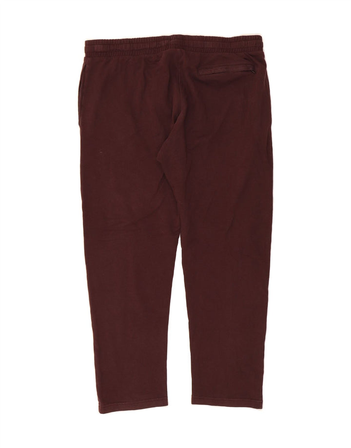 MARKS & SPENCER Womens Tracksuit Trousers UK 20 2XL Maroon Cotton Vintage Marks & Spencer and Second-Hand Marks & Spencer from Messina Hembry 