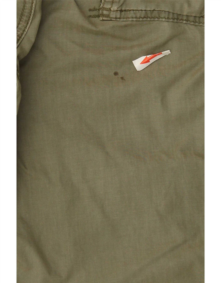Scotch & Soda Mens Graphic Cargo Shorts W33 Medium Khaki Cotton
