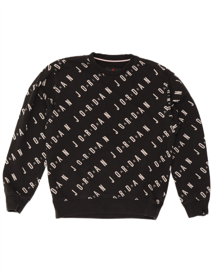 Jordan Mens Graphic Sweatshirt Jumper Small Black Cotton