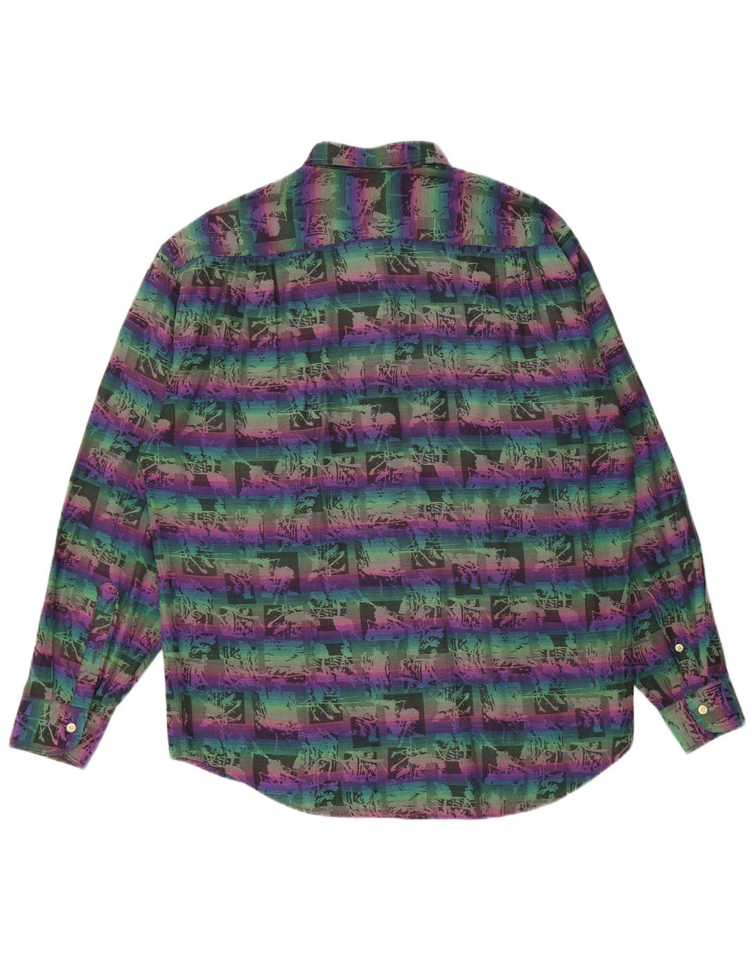 EMOZIONI Mens Abstract Pattern Shirt Large Multicoloured Cotton