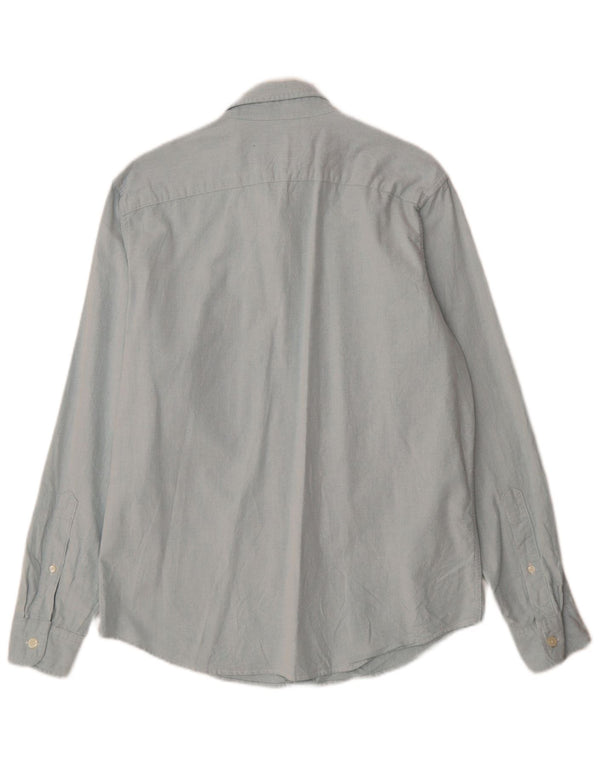 Abercrombie & Fitch Mens Stretch Shirt Large Blue Cotton