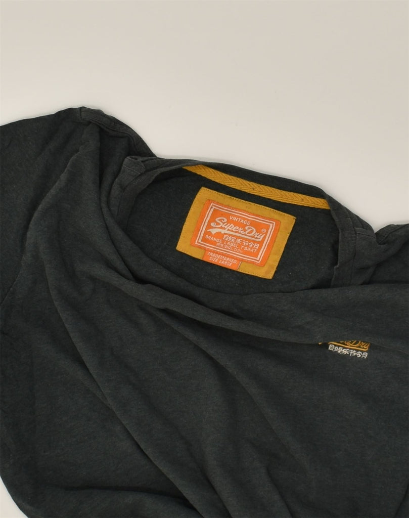 SUPERDRY Mens T-Shirt Top Large Grey Cotton | Vintage Superdry | Thrift | Second-Hand Superdry | Used Clothing | Messina Hembry 