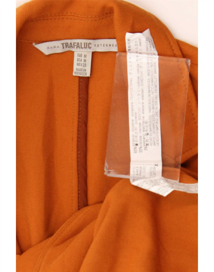 Zara Womens Trafaluc Longline Gilet UK 12 Medium Orange Polyester