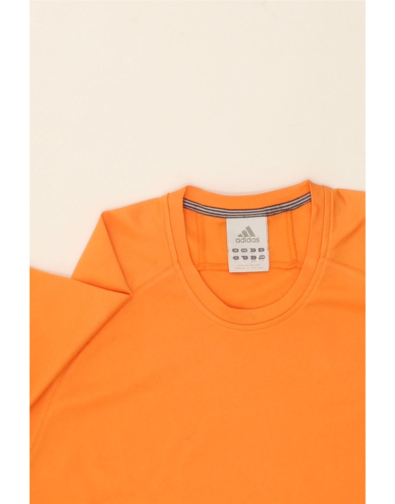 ADIDAS Mens Climalite T-Shirt Top Large Orange Polyester | Vintage Adidas | Thrift | Second-Hand Adidas | Used Clothing | Messina Hembry 