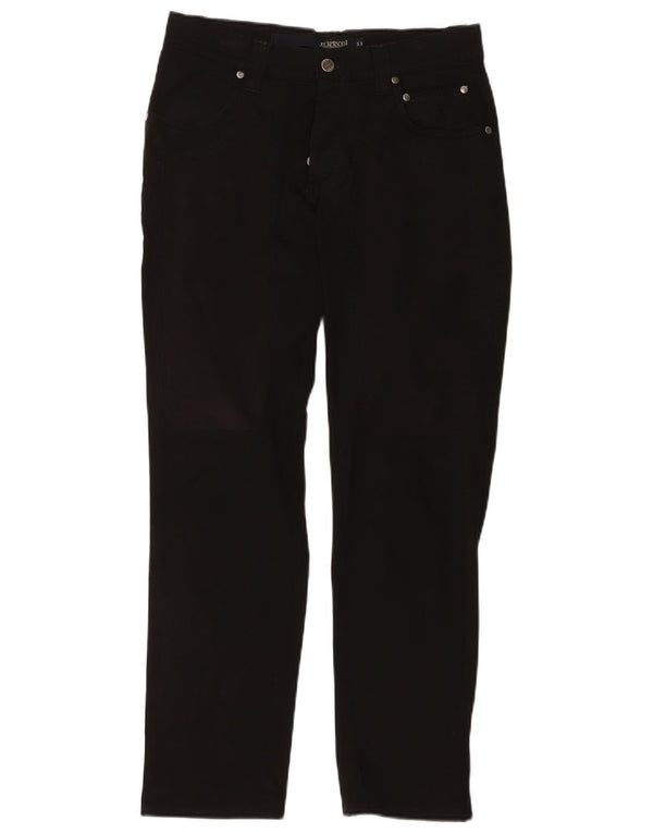 Jeckerson Mens Straight Jeans W33 L28 Black Cotton