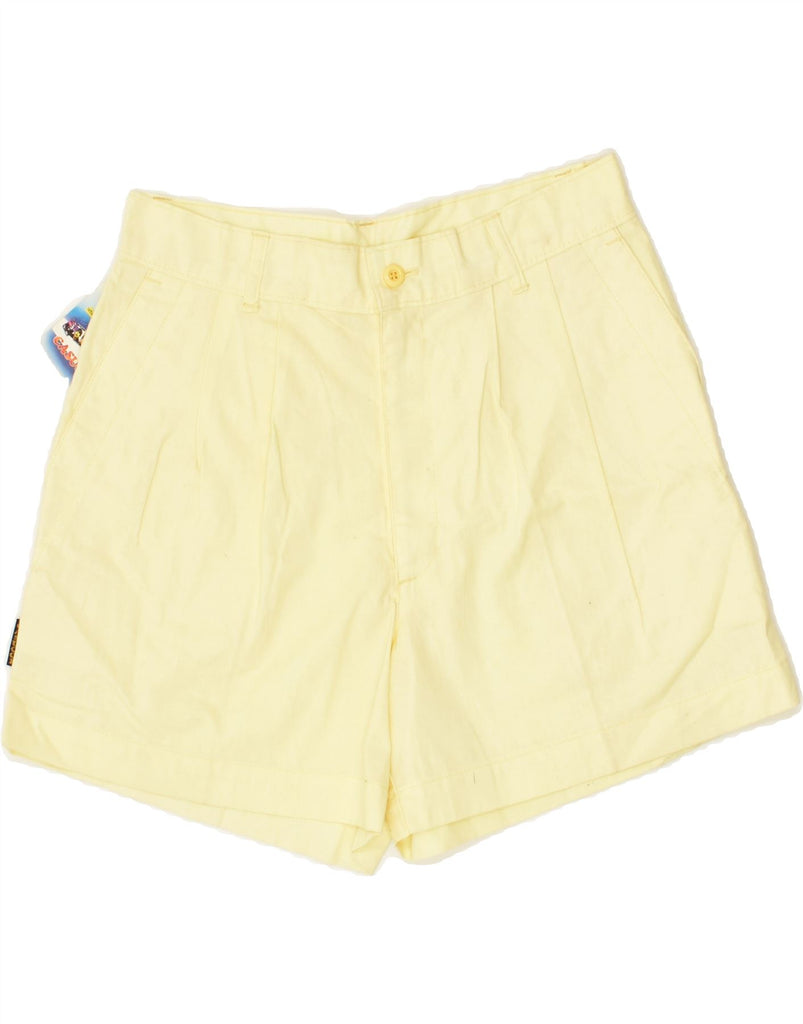 VINTAGE Womens Pegged Chino Shorts IT 46 Large W32 Yellow Cotton | Vintage Vintage | Thrift | Second-Hand Vintage | Used Clothing | Messina Hembry 