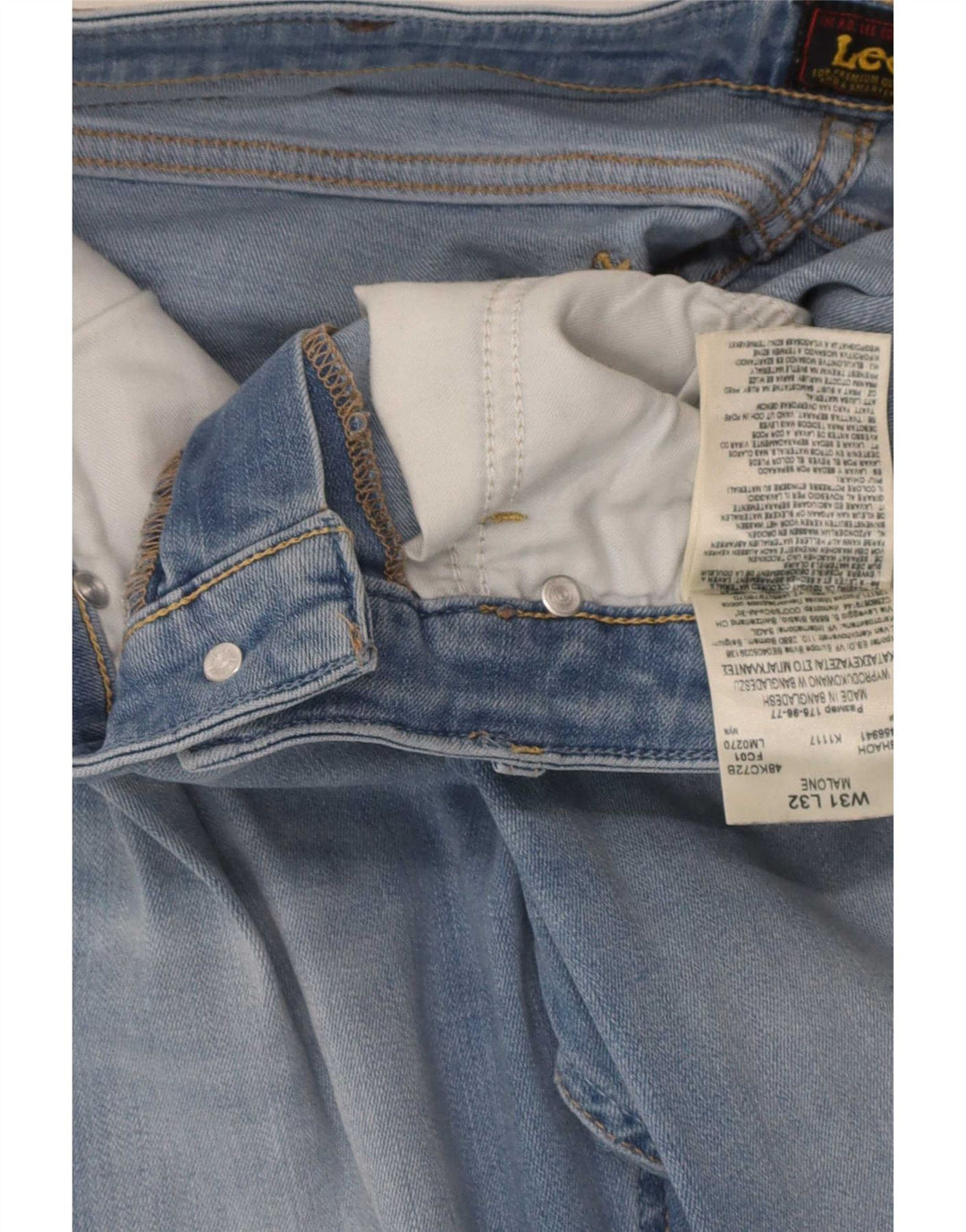 Lee Womens Malone Slim Jeans W31 L32 Blue Cotton