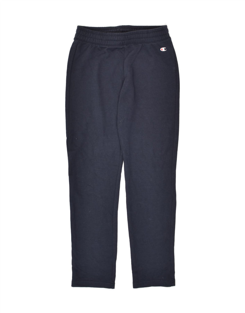 CHAMPION Girls Tracksuit Trousers 11-12 Years Large Navy Blue Cotton | Vintage Champion | Thrift | Second-Hand Champion | Used Clothing | Messina Hembry 