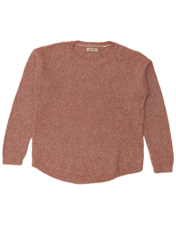 Fat Face Womens Oversized Boat Neck Jumper Sweater UK 10 Small Maroon