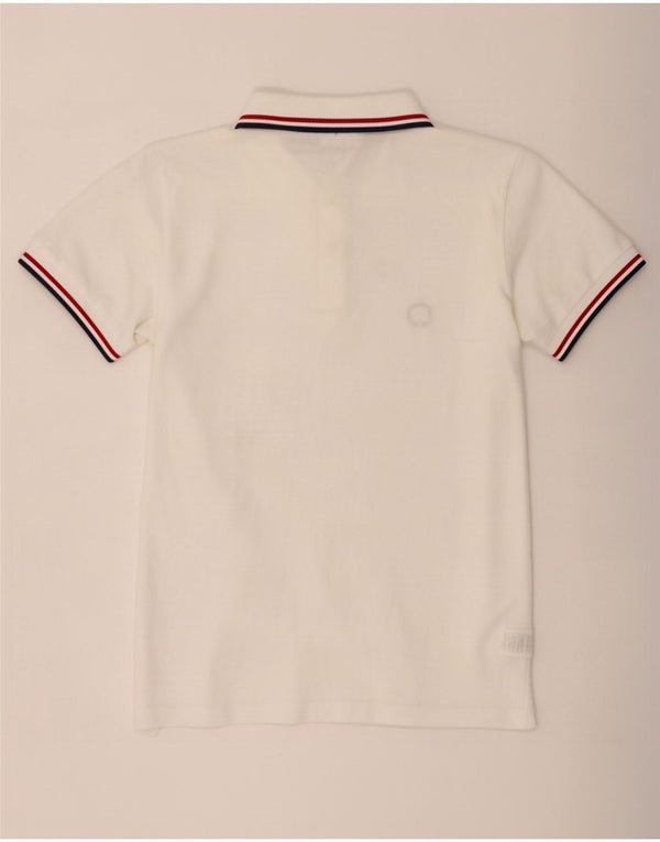 Pretty Green Mens Polo Shirt Large White Striped Cotton