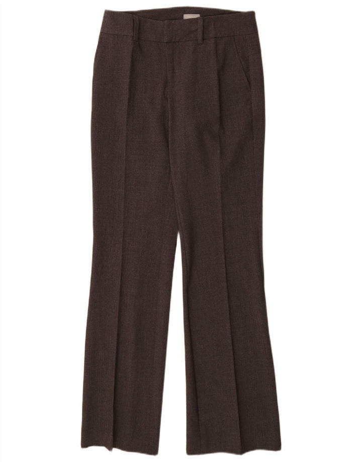 Stefanel Womens Bootcut Suit Trousers EU 34 XS W28 L32 Brown Polyester