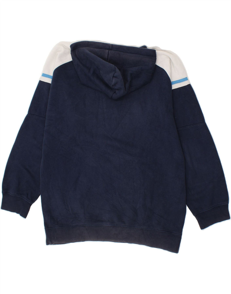 NIKE Boys Air Graphic Hoodie Jumper 13-14 Years XL  Navy Blue Colourblock Vintage Nike and Second-Hand Nike from Messina Hembry 