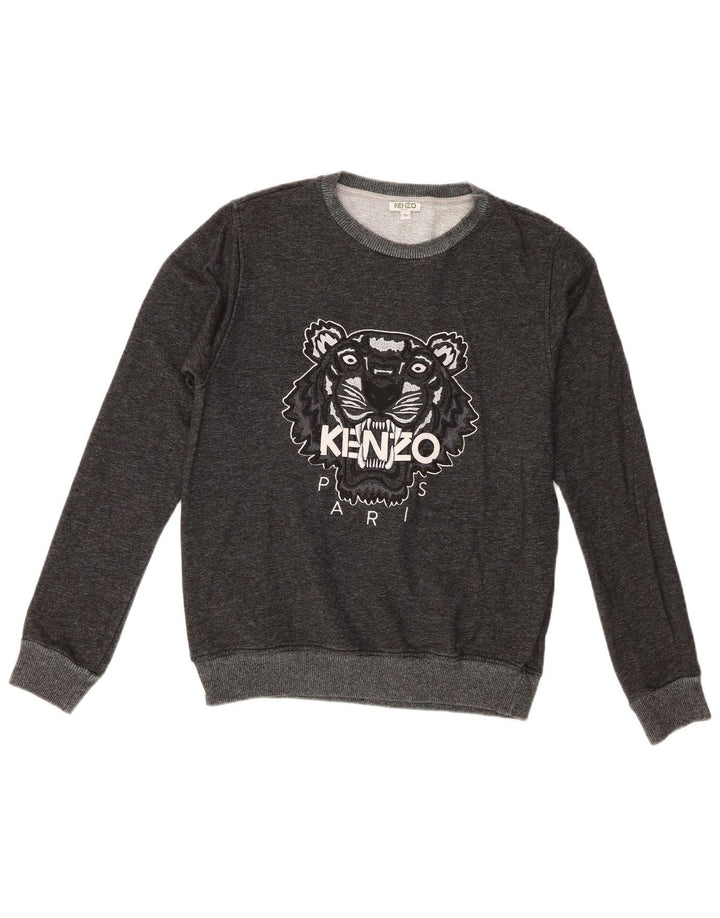 Kenzo Boys Graphic Sweatshirt Jumper 15-16 Years Grey Cotton