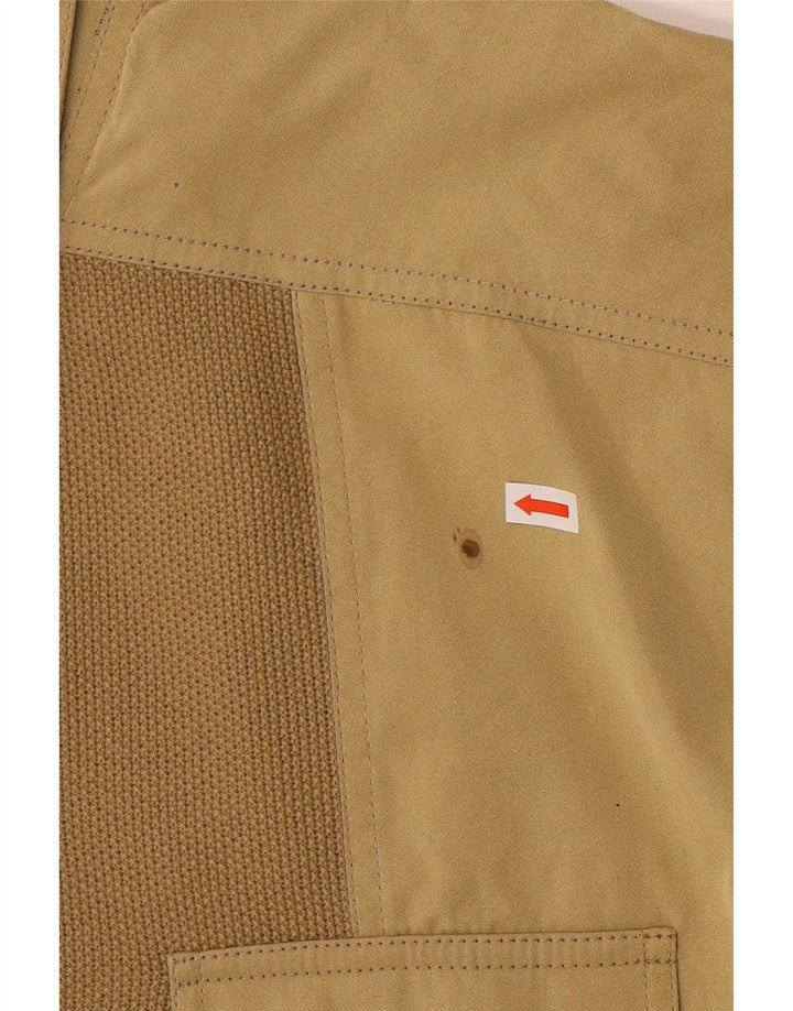 Vintage Mens Bomber Jacket IT 52 XL Beige Colourblock