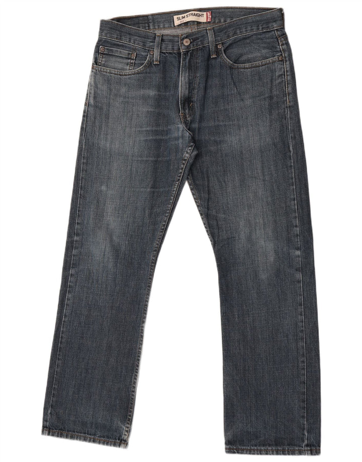Levi's Mens 514 Slim Straight Jeans W34 L40 Blue Cotton