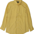 EDDIE BAUER Mens Seattle Relaxed Fit Shirt Medium Yellow Gingham Cotton Vintage Eddie Bauer and Second-Hand Eddie Bauer from Messina Hembry 