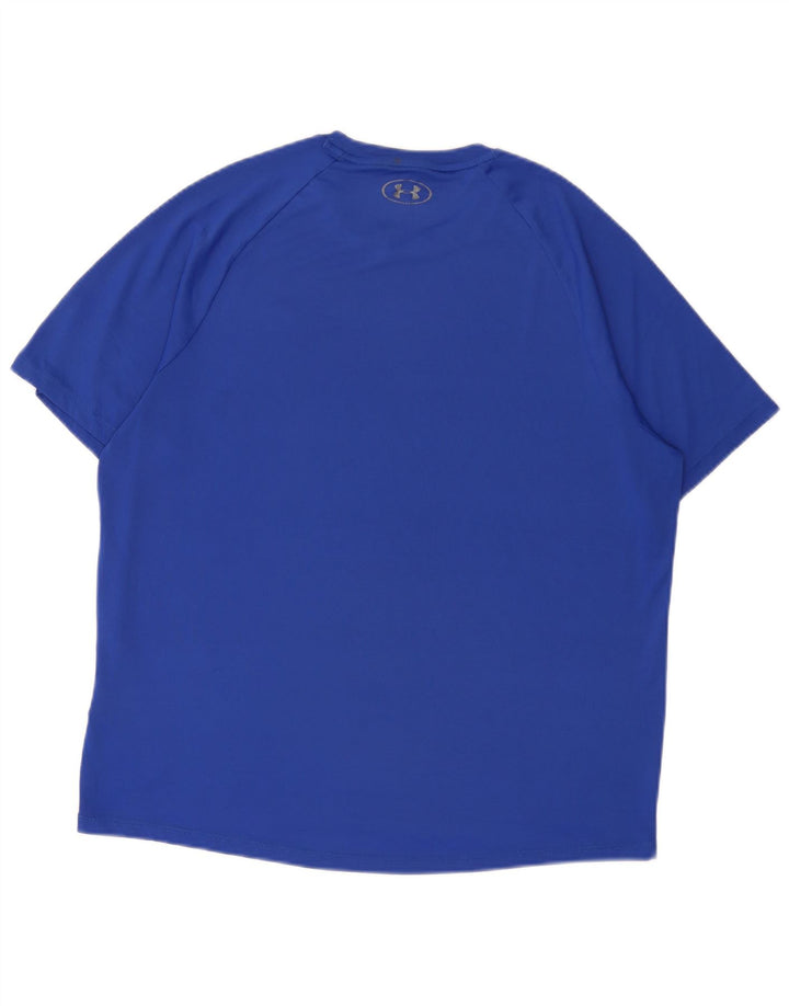 Under Armour Mens T-Shirt Top Large Blue Polyester