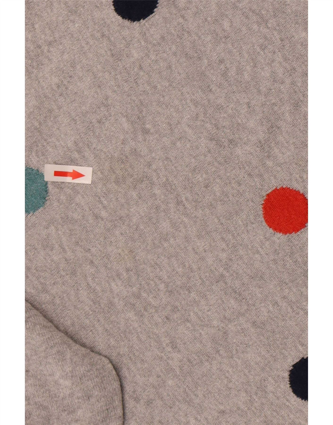 White Stuff Womens Boat Neck Jumper Sweater UK 10 Small Grey Polka Dot