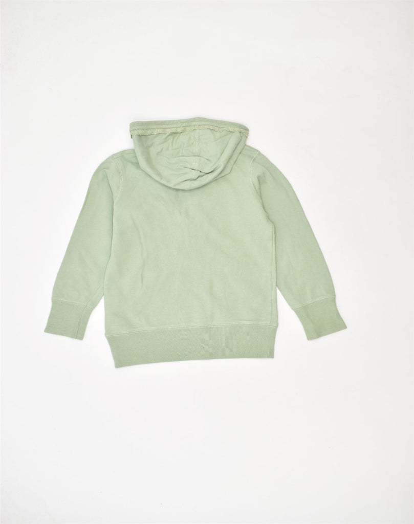 UNITED COLORS OF BENETTON Girls Hoodie Jumper 4-5 Years Green Flower | Vintage | Thrift | Second-Hand | Used Clothing | Messina Hembry 