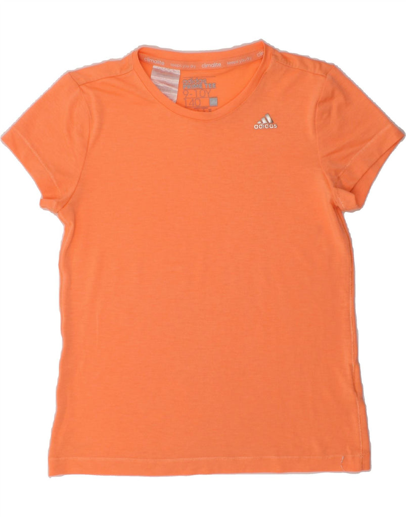 ADIDAS Girls Climalite T-Shirt Top 9-10 Years Orange | Vintage Adidas | Thrift | Second-Hand Adidas | Used Clothing | Messina Hembry 