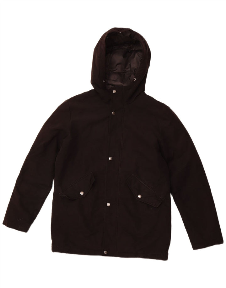 JACK & JONES Mens Hooded Padded Jacket UK 34 XS Black Polyester