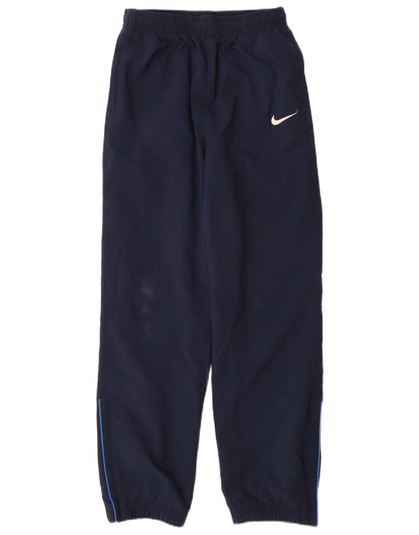 Nike Boys Tracksuit Trousers Joggers 12-13 Years Large Navy Blue Polyester