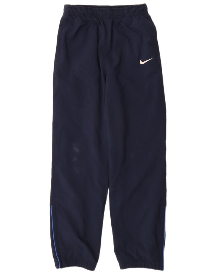 Nike Boys Tracksuit Trousers Joggers 12-13 Years Large Navy Blue Polyester