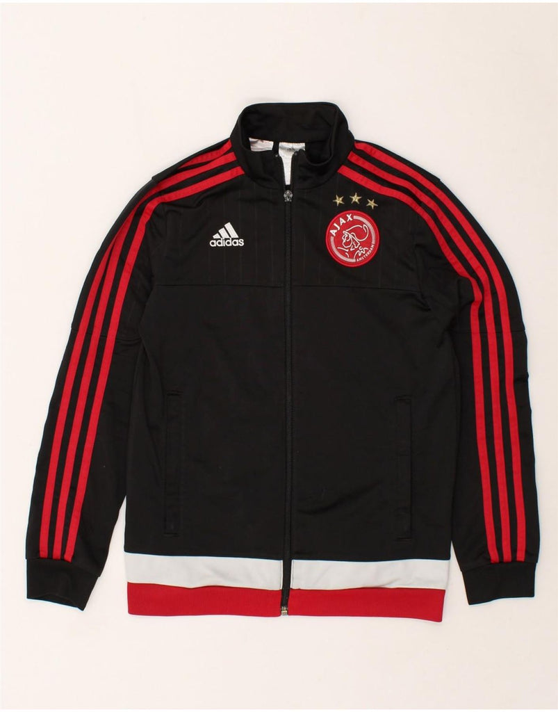 ADIDAS Boys Ajax Graphic Tracksuit Top Jacket 11-12 Years Black | Vintage Adidas | Thrift | Second-Hand Adidas | Used Clothing | Messina Hembry 