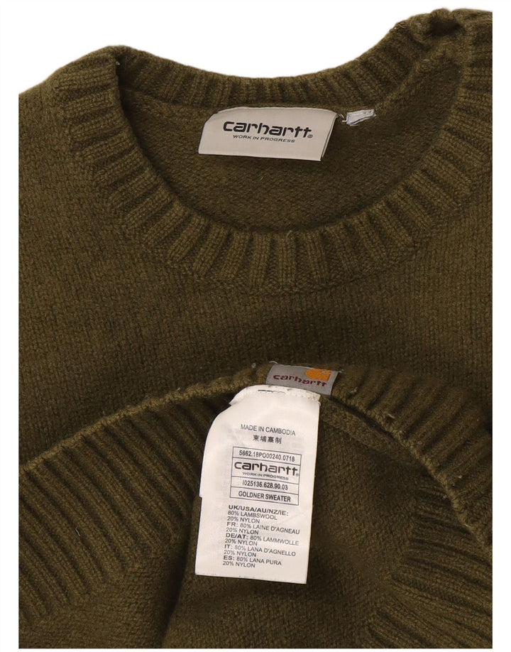 CARHARTT Mens Crew Neck Jumper Sweater Small Multicoloured Colourblock