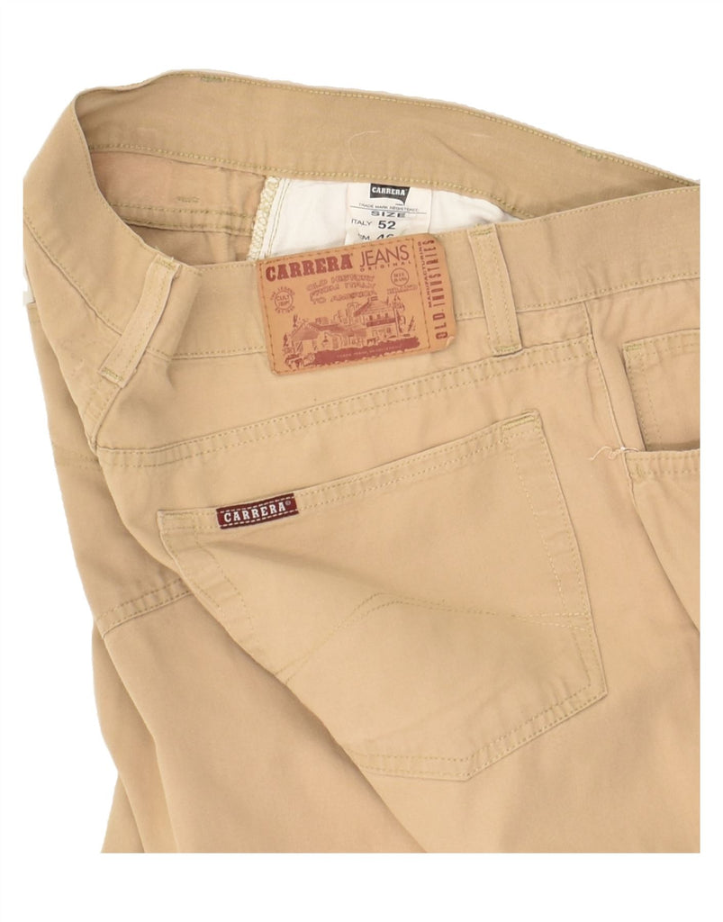 CARRERA Mens Straight Casual Trousers IT 52 XL W38 L33  Beige Cotton | Vintage Carrera | Thrift | Second-Hand Carrera | Used Clothing | Messina Hembry 