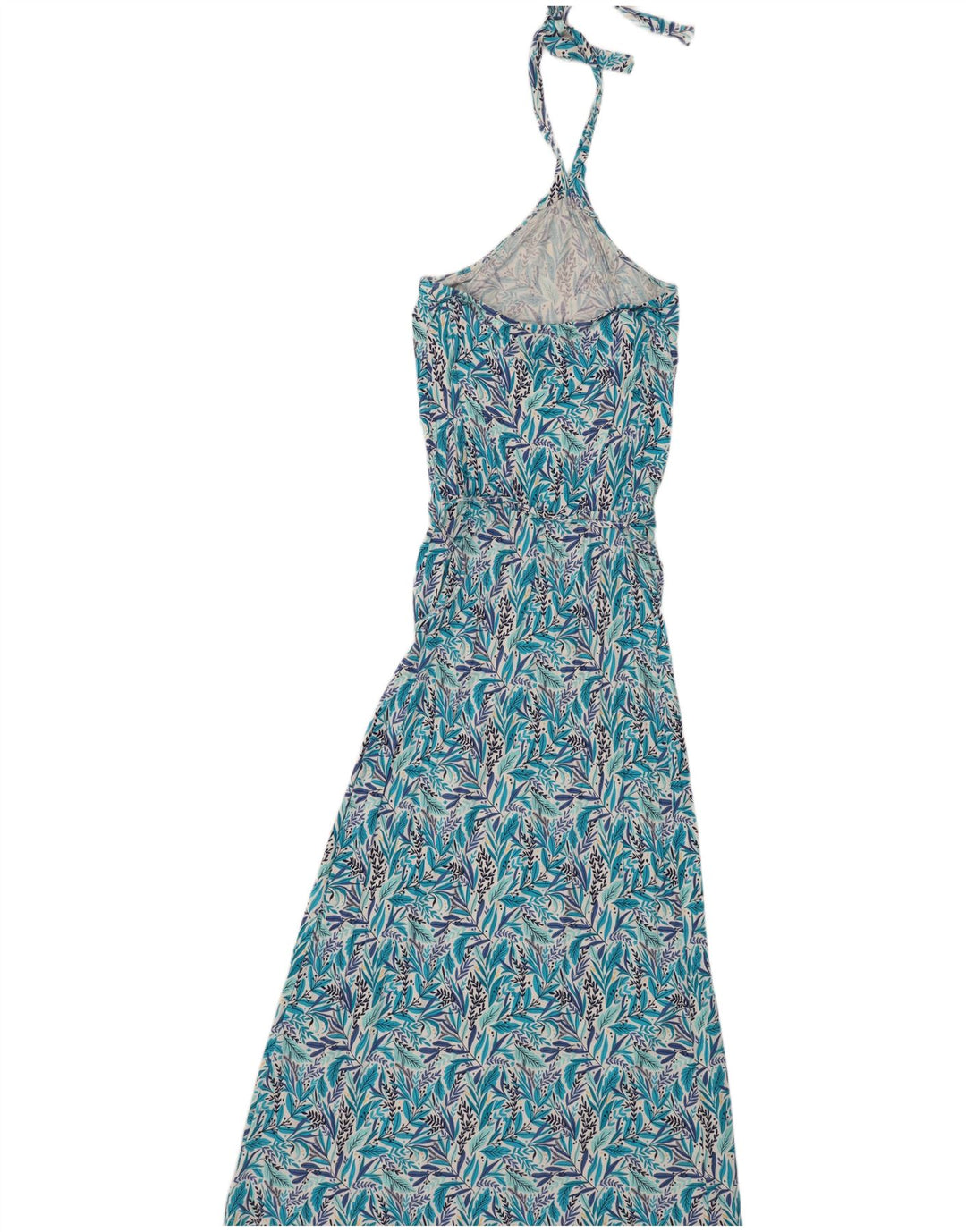 Blue Motion Womens Maxi Halter Dress EU 40/42 Medium Blue Floral Viscose