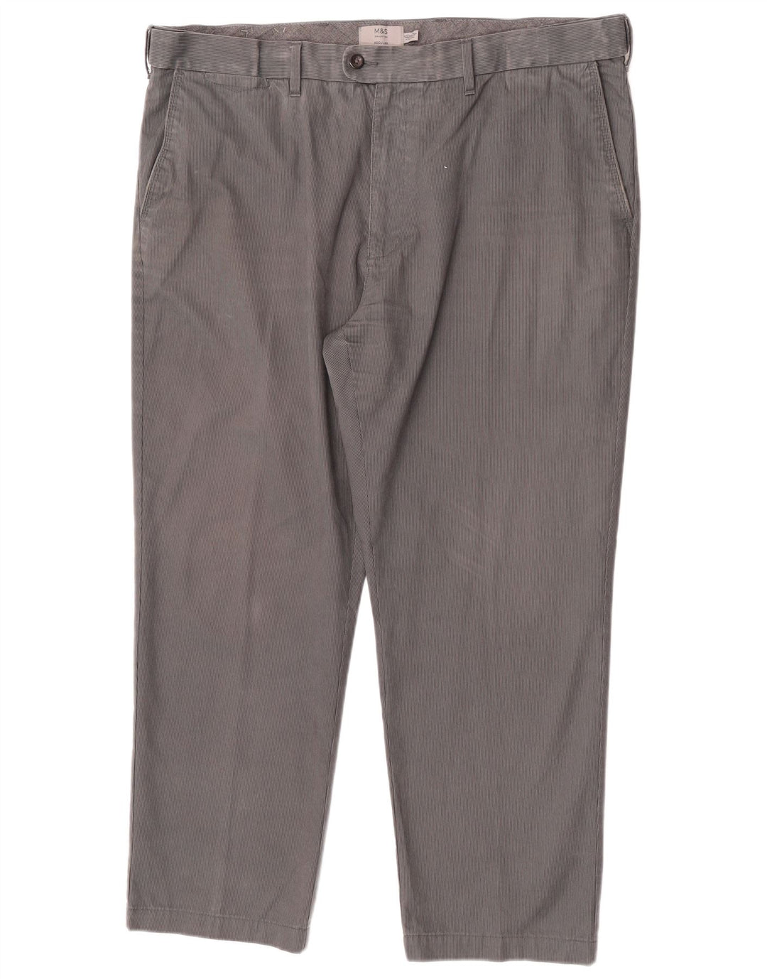 Marks & Spencer Mens Regular Fit Suit Trousers W42 L29 Grey Pinstripe